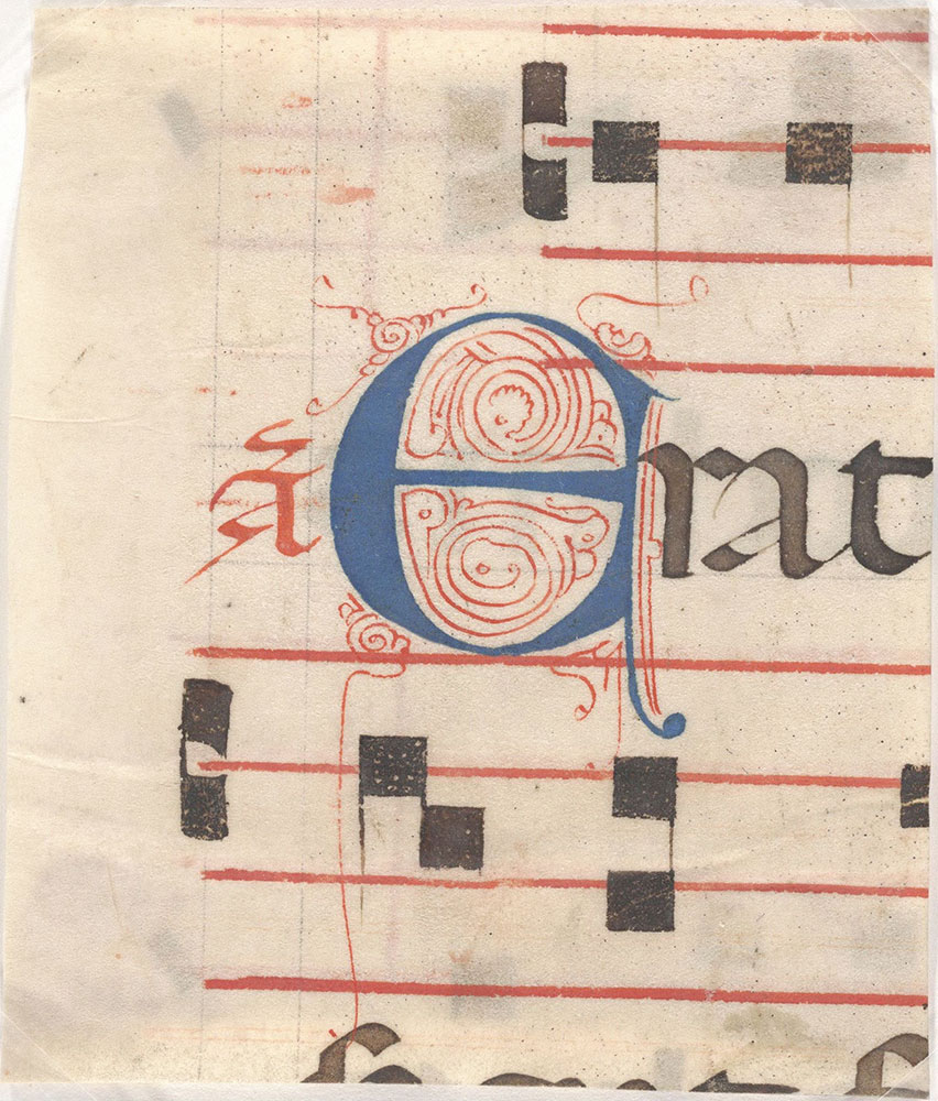 [Cutting from an antiphonary]