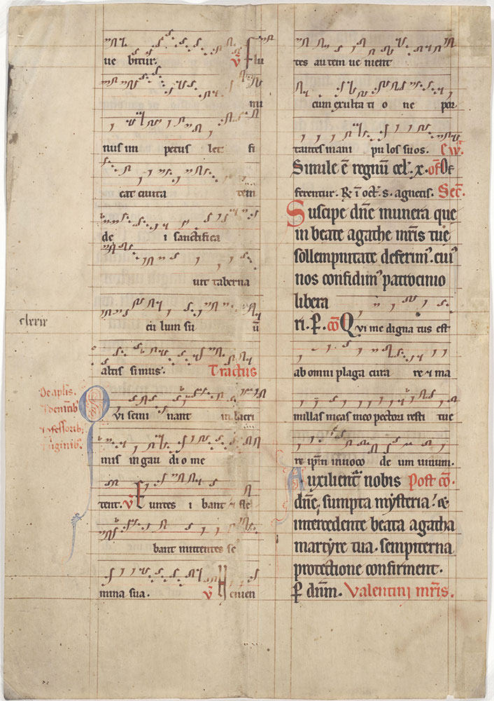 [Missal: February 3-5, with neumes]