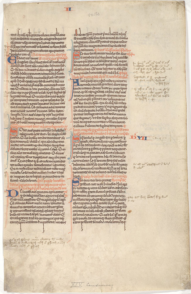 [Peter Lombard, Sentences, Liber II, with later marginal glosses]