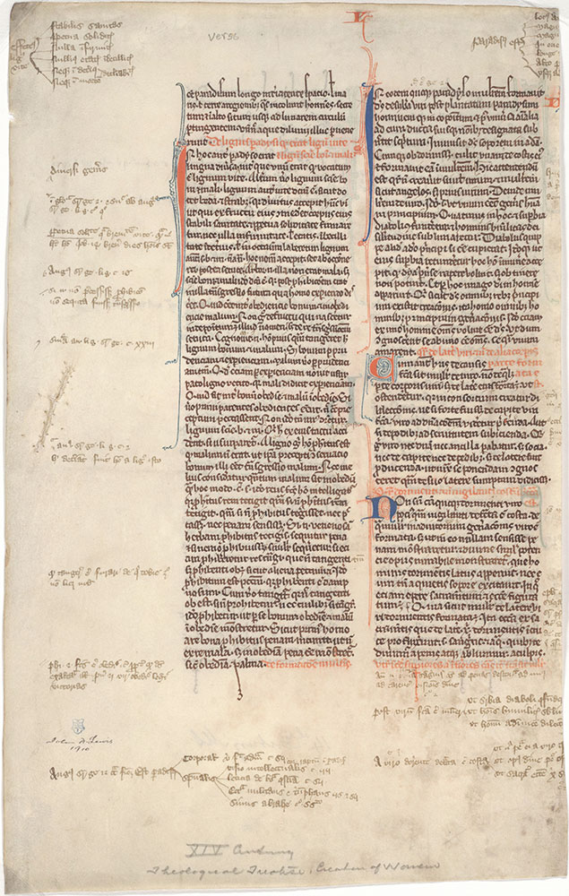 [Peter Lombard, Sentences, Liber II, with later marginal glosses]