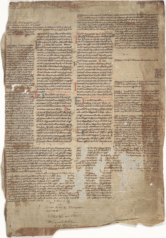 [Codex Justinianus, Book III, with marginal glosses]