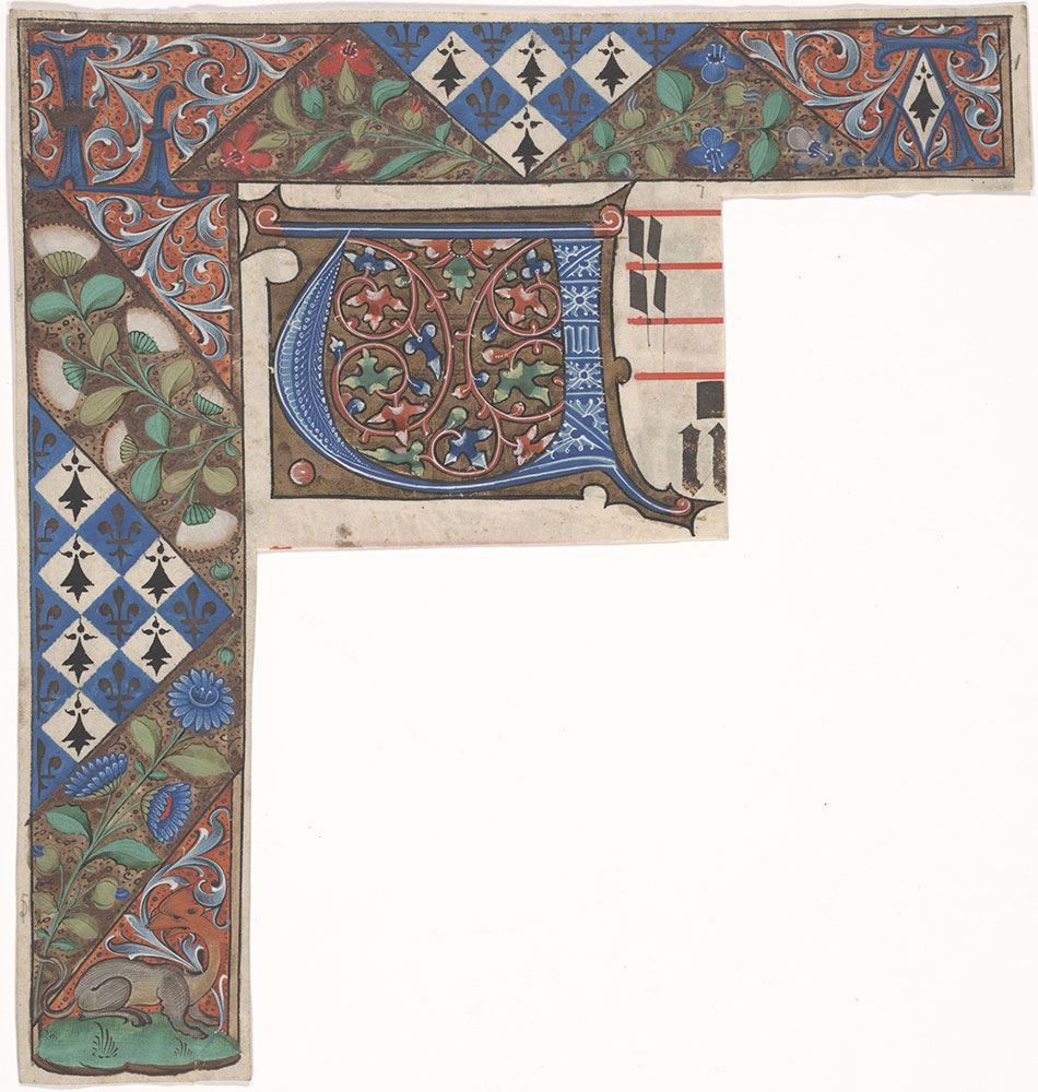 [Illuminated Letter and Partial Border]