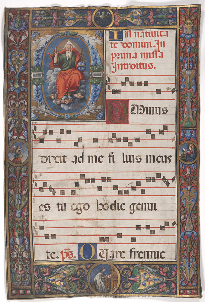 [Antiphonal with Historiated Initial 'D']