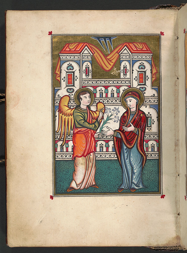 Miniature of the Annunciation, from Four Gospels in Armenian, fol. 1v