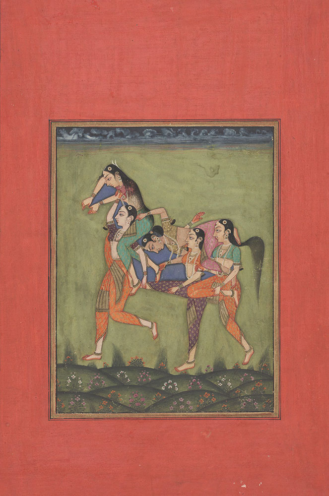 Painting of a Composite Horse Made Out of Five Women
