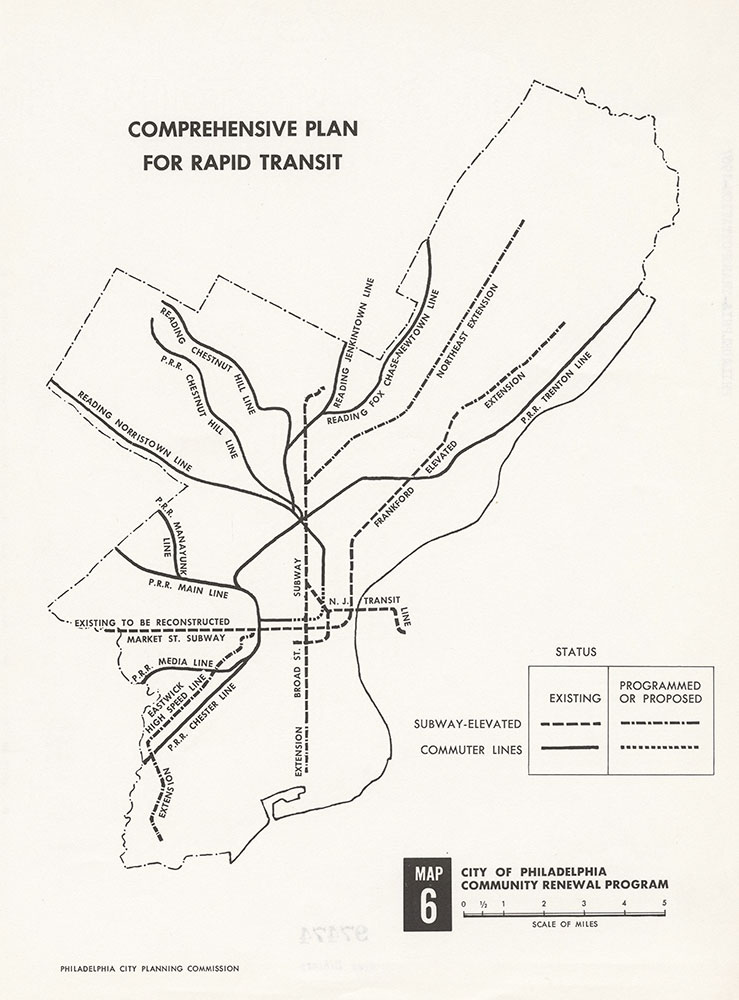 Comprehensive Plan For Rapid Transit, 1967, map