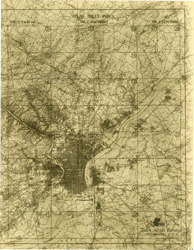 Aerial Survey of Philadelphia, PA, Index Map