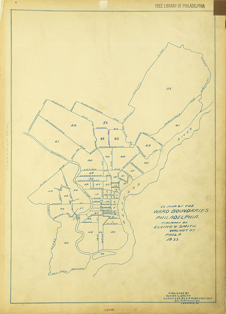 Maps of the Ward Boundaries of Philadelphia, Index