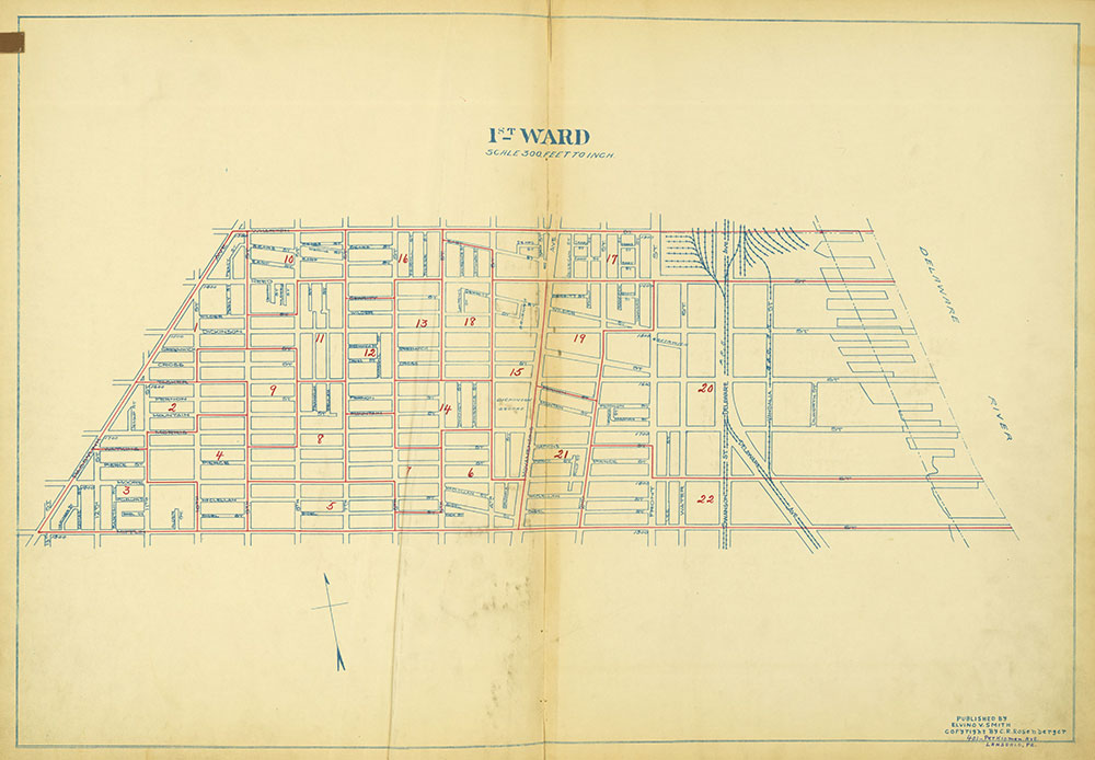 Maps of the Ward Boundaries of Philadelphia, Ward 1