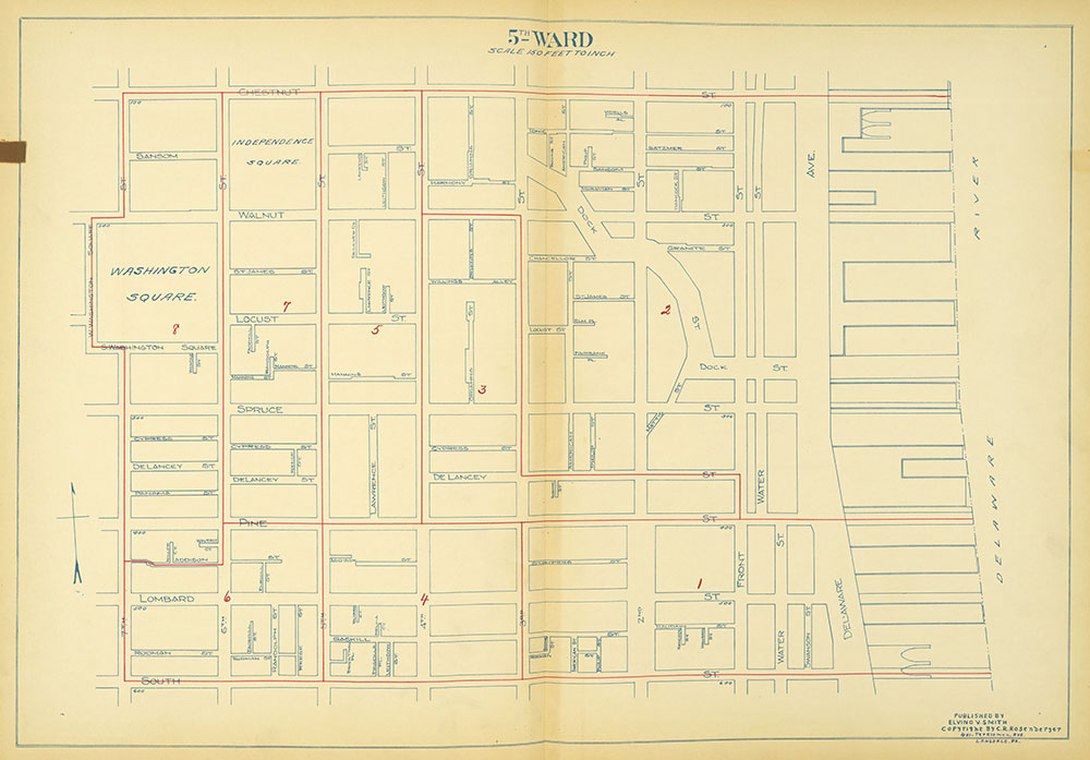Maps of the Ward Boundaries of Philadelphia, Ward 5