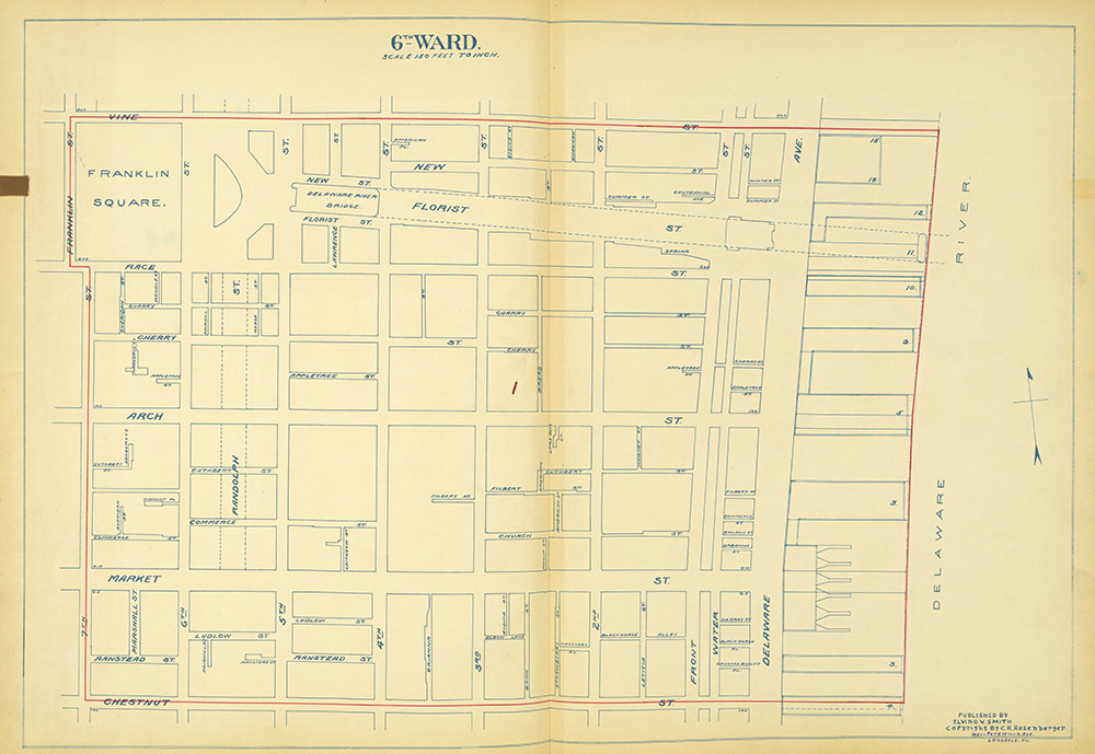 Maps of the Ward Boundaries of Philadelphia, Ward 6
