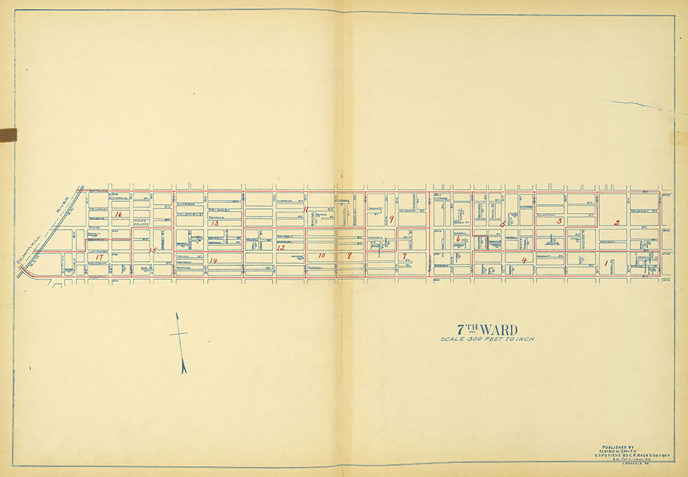 Maps of the Ward Boundaries of Philadelphia, Ward 7