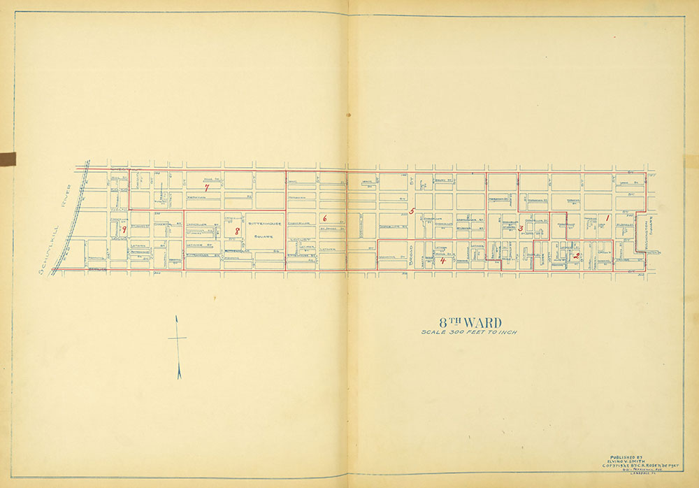 Maps of the Ward Boundaries of Philadelphia, Ward 8