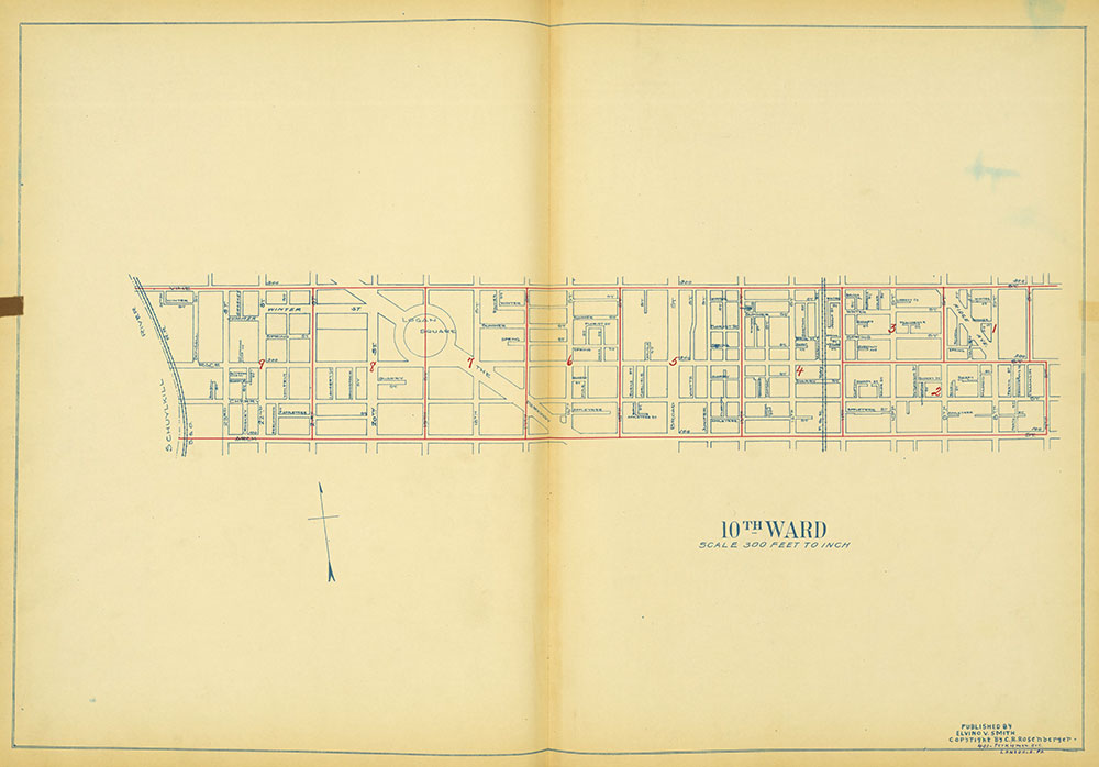 Maps of the Ward Boundaries of Philadelphia, Ward 10