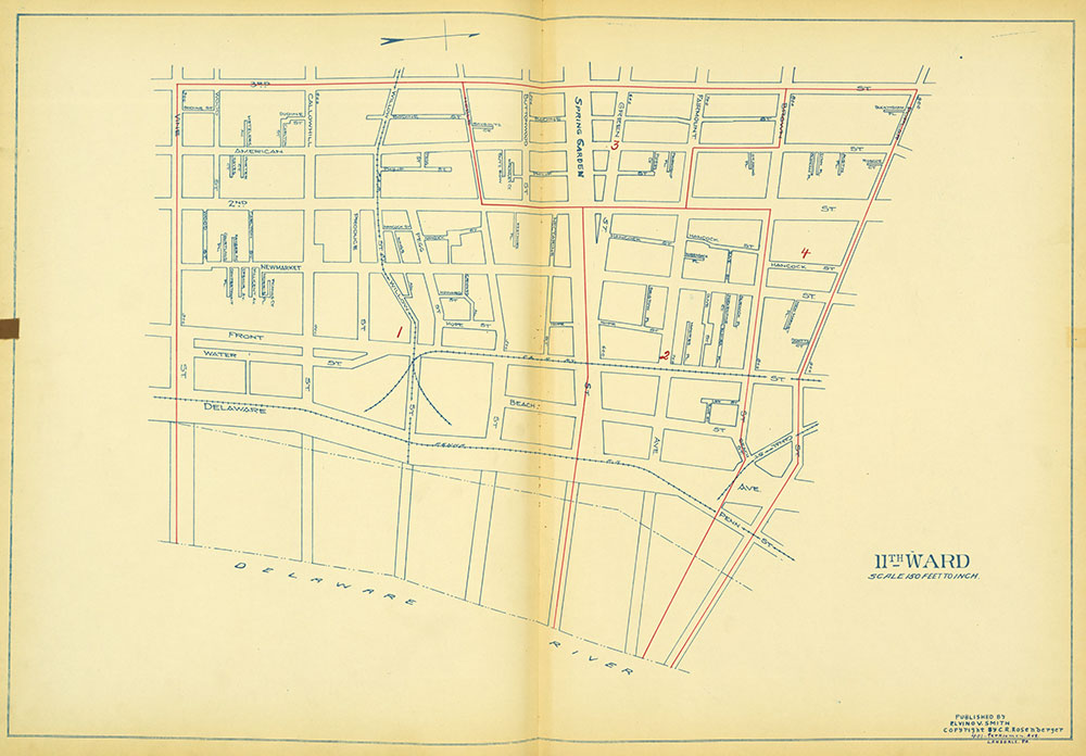 Maps of the Ward Boundaries of Philadelphia, Ward 11