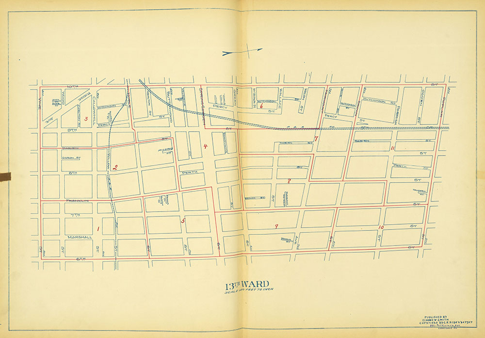Maps of the Ward Boundaries of Philadelphia, Ward 13