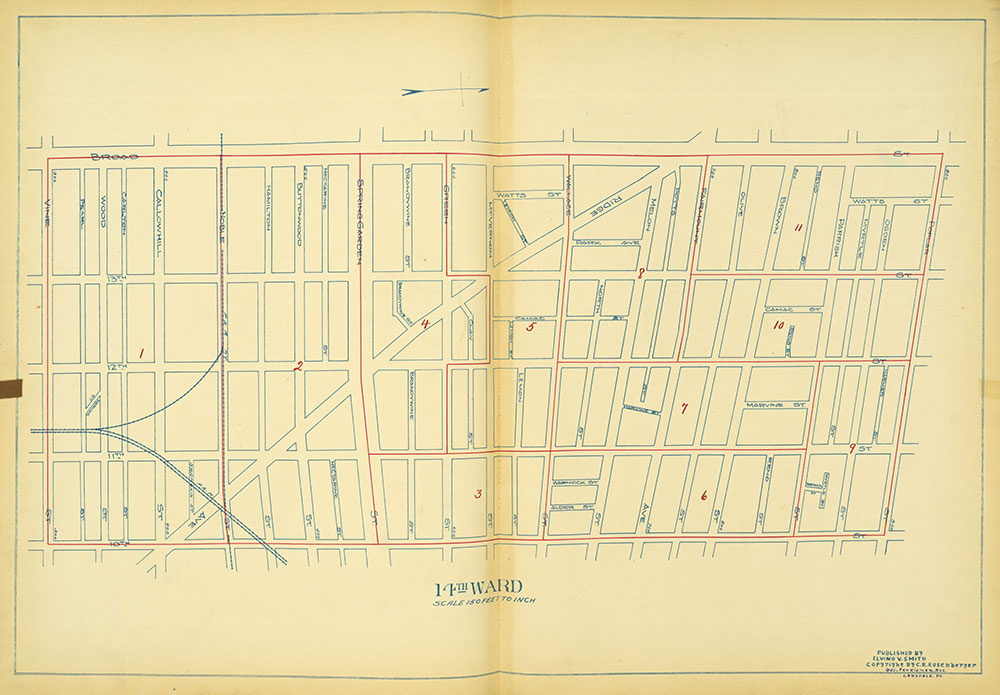 Maps of the Ward Boundaries of Philadelphia, Ward 14