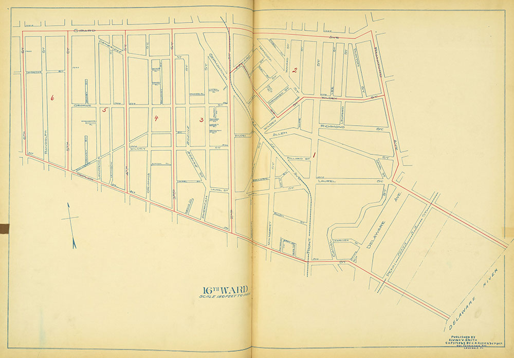 Maps of the Ward Boundaries of Philadelphia, Ward 16
