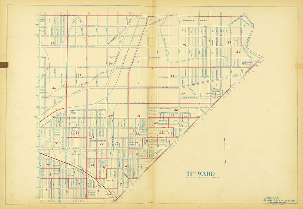 Maps of the Ward Boundaries of Philadelphia, Ward 33