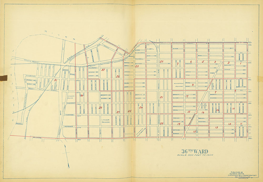 Maps of the Ward Boundaries of Philadelphia, Ward 36
