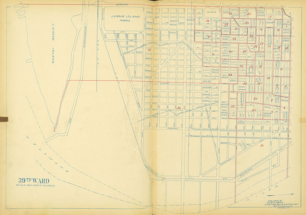 Maps of the Ward Boundaries of Philadelphia, Ward 39
