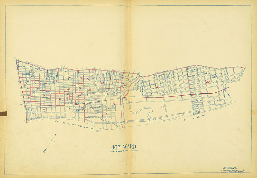 Maps of the Ward Boundaries of Philadelphia, Ward 41