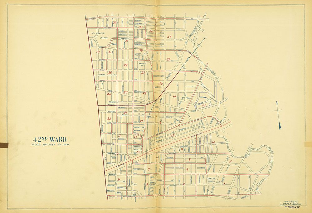 Maps of the Ward Boundaries of Philadelphia, Ward 42