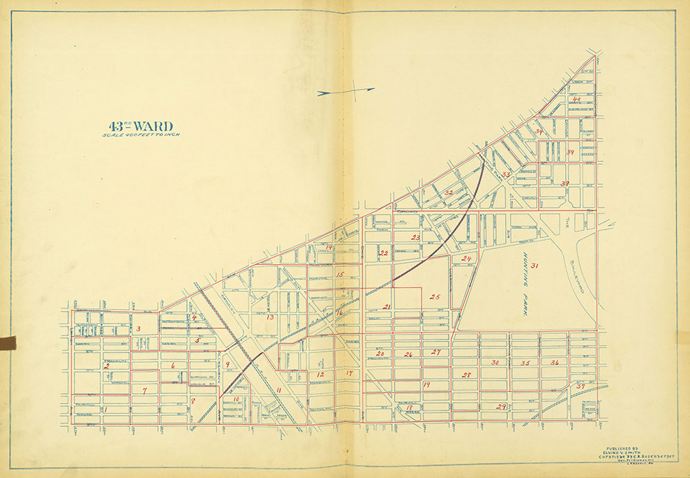 Maps of the Ward Boundaries of Philadelphia, Ward 43