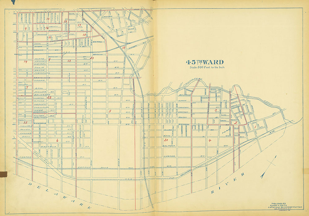 Maps of the Ward Boundaries of Philadelphia, Ward 45