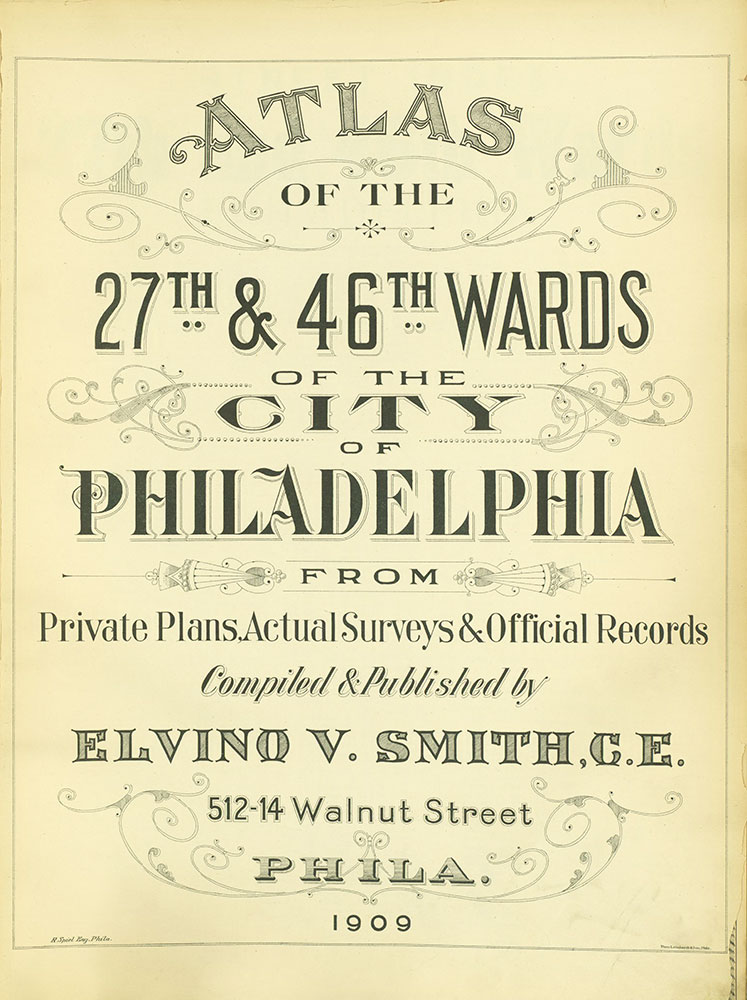 Atlas of the 27th & 46th Wards of the City of Philadelphia, Title Page