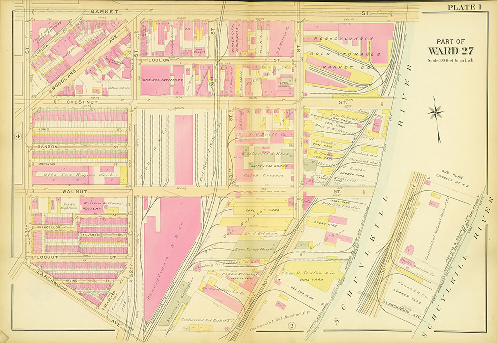 Atlas of the 27th & 46th Wards of the City of Philadelphia, Plate 1