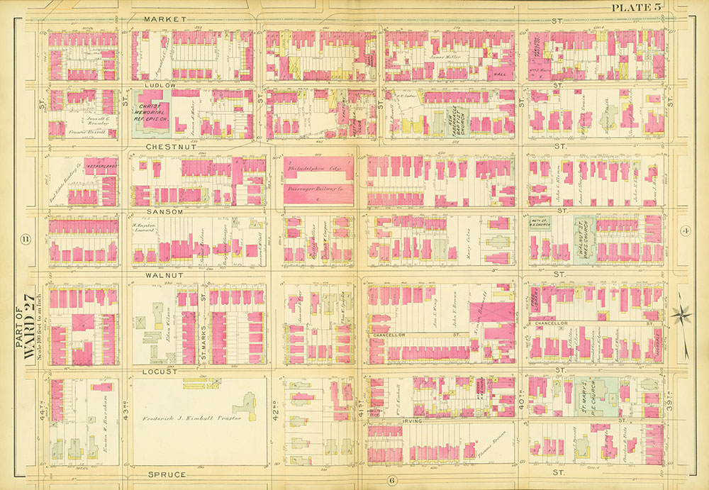 Atlas of the 27th & 46th Wards of the City of Philadelphia, Plate 5