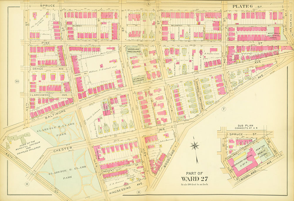 Atlas of the 27th & 46th Wards of the City of Philadelphia, Plate 6