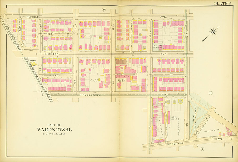 Atlas of the 27th & 46th Wards of the City of Philadelphia, Plate 8