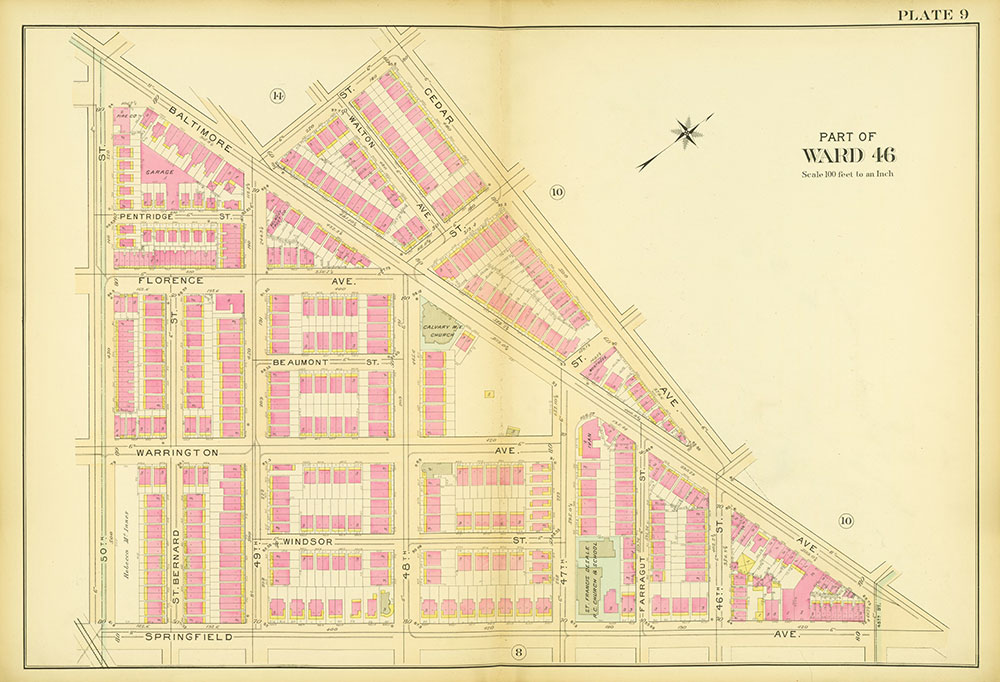 Atlas of the 27th & 46th Wards of the City of Philadelphia, Plate 9