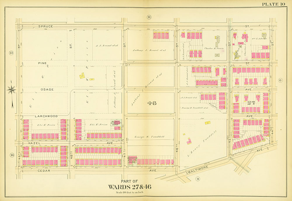 Atlas of the 27th & 46th Wards of the City of Philadelphia, Plate 10