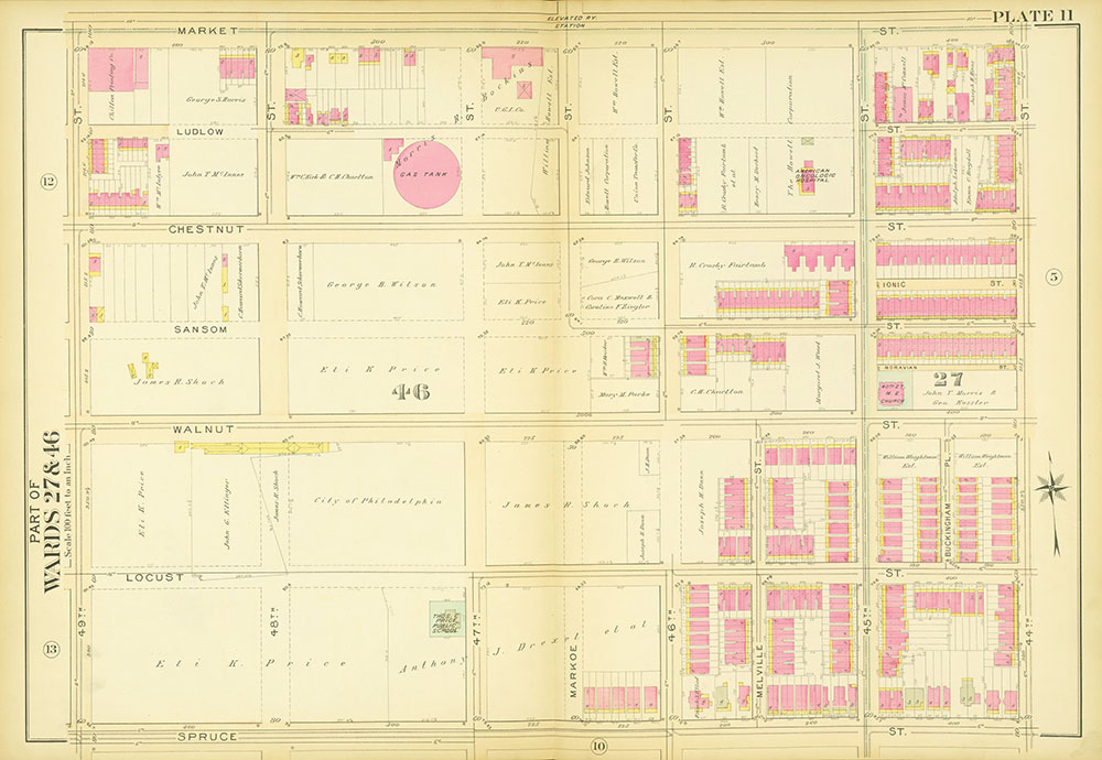 Atlas of the 27th & 46th Wards of the City of Philadelphia, Plate 11