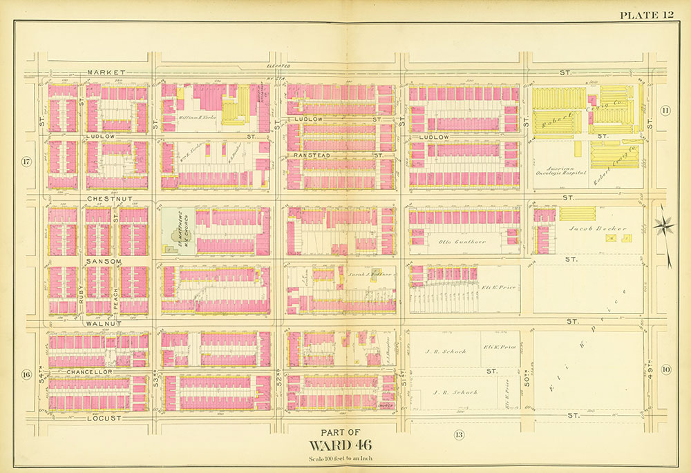 Atlas of the 27th & 46th Wards of the City of Philadelphia, Plate 12