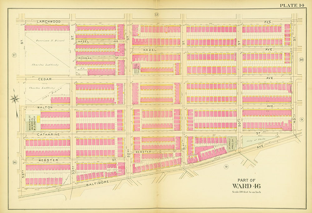 Atlas of the 27th & 46th Wards of the City of Philadelphia, Plate 14