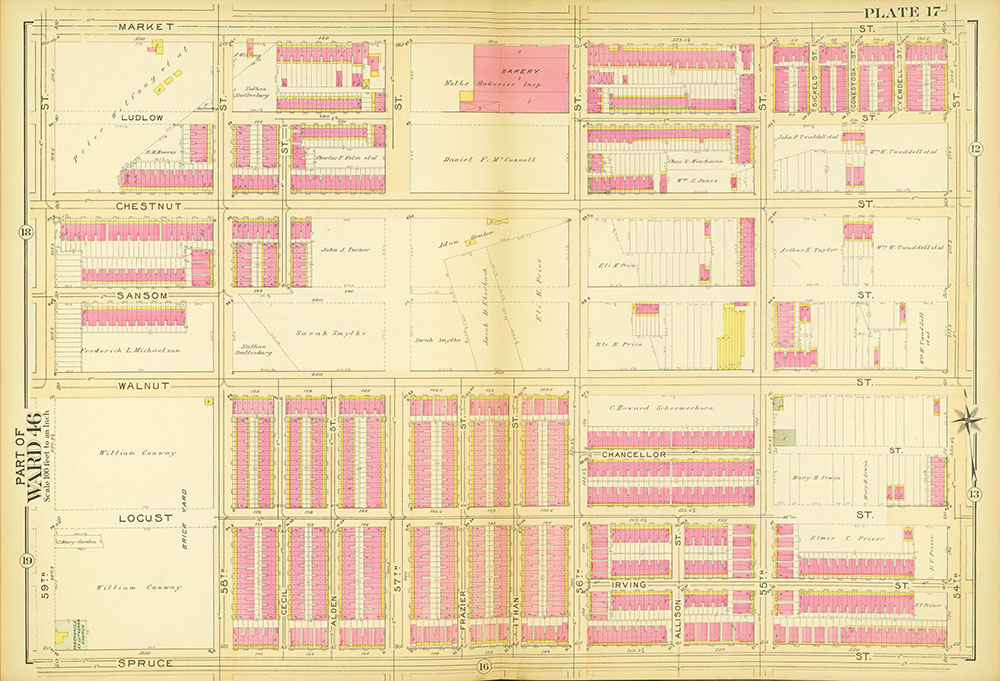 Atlas of the 27th & 46th Wards of the City of Philadelphia, Plate 17