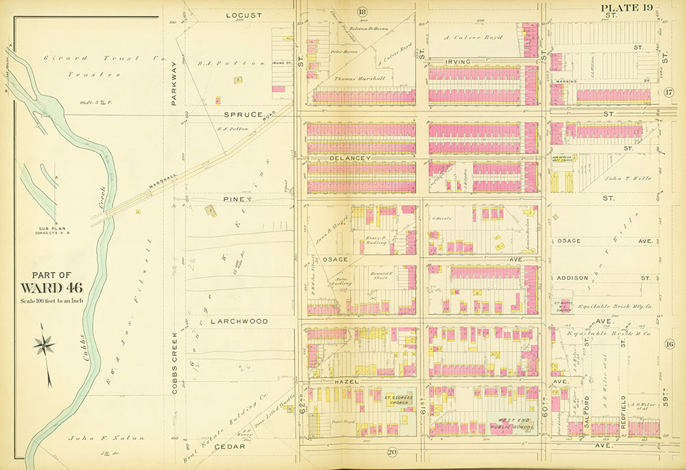 Atlas of the 27th & 46th Wards of the City of Philadelphia, Plate 19