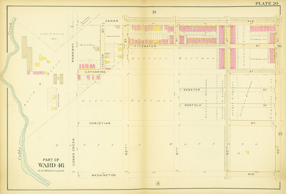 Atlas of the 27th & 46th Wards of the City of Philadelphia, Plate 20