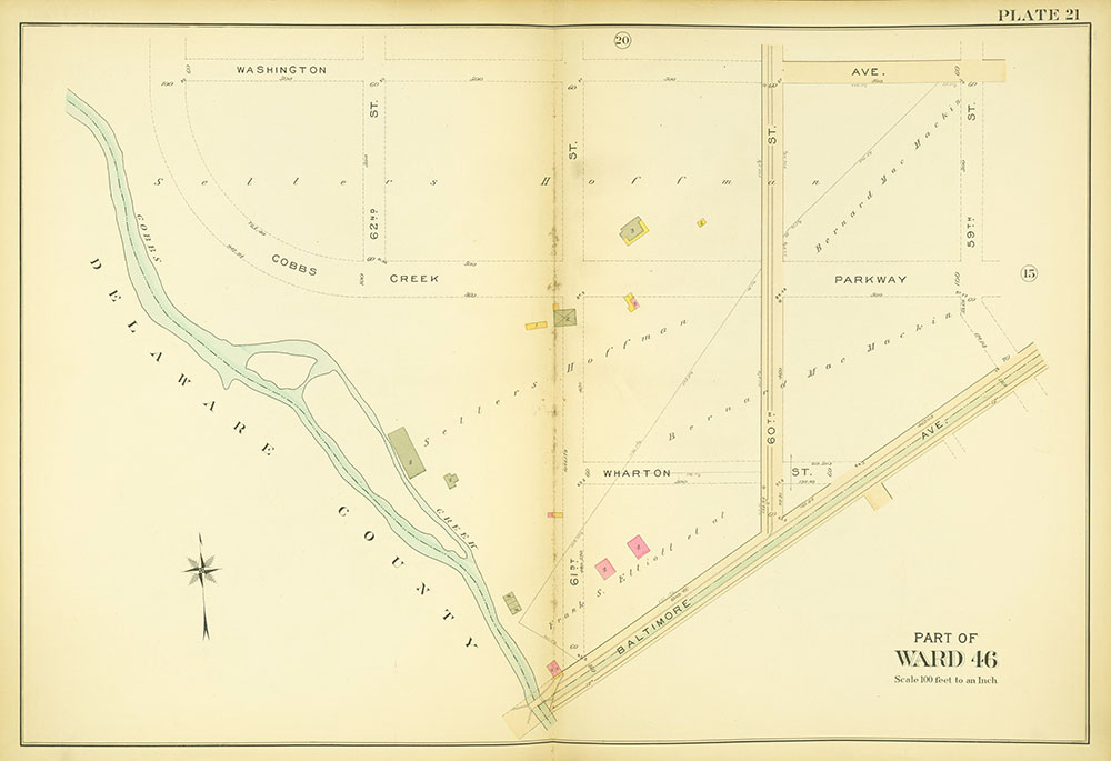 Atlas of the 27th & 46th Wards of the City of Philadelphia, Plate 21