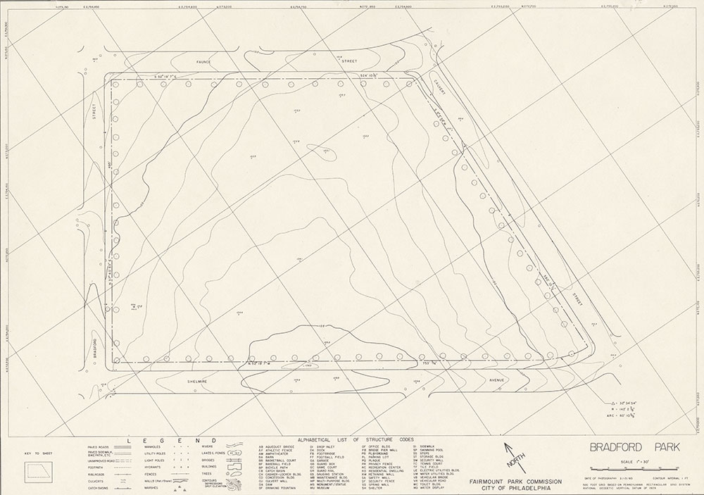 Bradford Park, 1983, Map