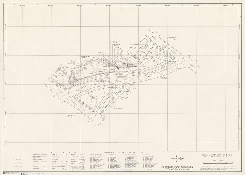 Woodward Pines, 1983, Map