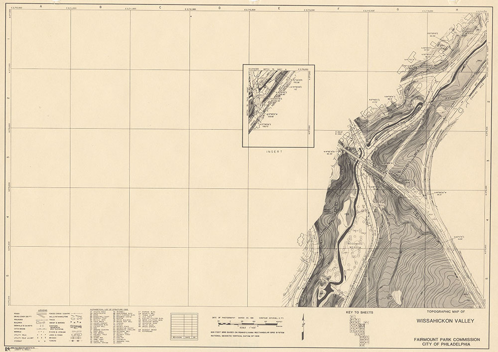 Wissahickon Valley, 1981, Map W-9