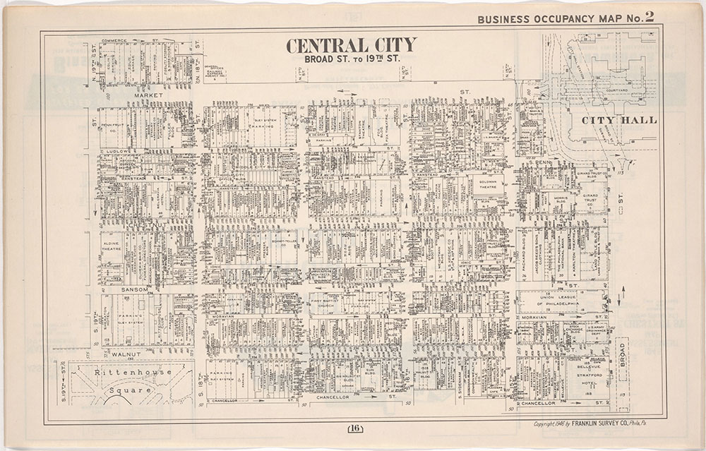Franklin's Street and Business Occupancy Atlas of Philadelphia & Suburbs, 1946, Occupancy Map 2