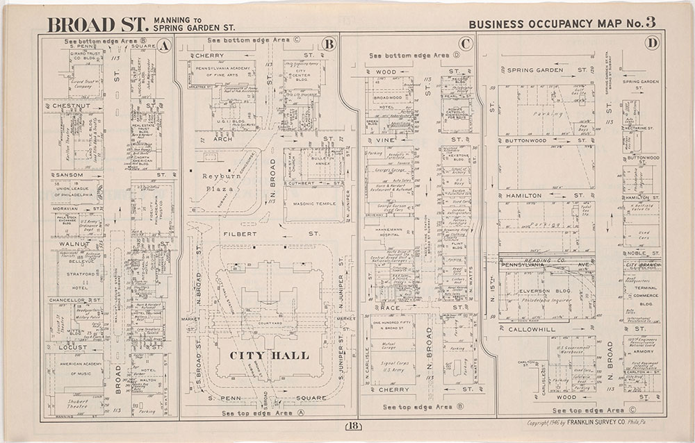 Franklin's Street and Business Occupancy Atlas of Philadelphia & Suburbs, 1946, Occupancy Map 3
