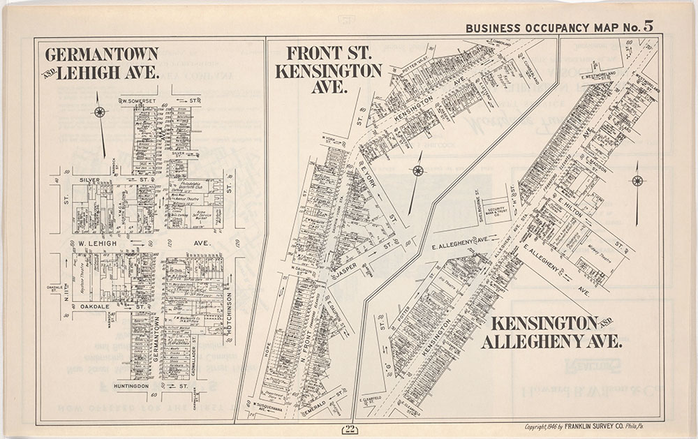 Franklin's Street and Business Occupancy Atlas of Philadelphia & Suburbs, 1946, Occupancy Map 5