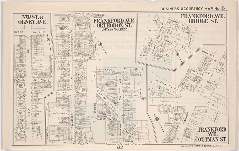 Franklin's Street and Business Occupancy Atlas of philadelphia & Suburbs, 1946, Occupancy Map 6